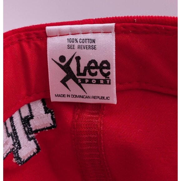 Vintage NEW Indiana Hoosiers IU Hat Cap Snapback Lee Sport NWT NOS VTG Red Black - Picture 6 of 6